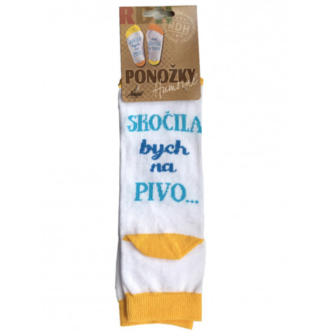 Dámské ponožky - Skočila bych na pivo - vel. 39-42 ~ 2
