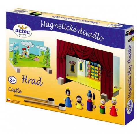Detoa Divadlo Hrad magnetické dřevěné s figurkami ~ 1