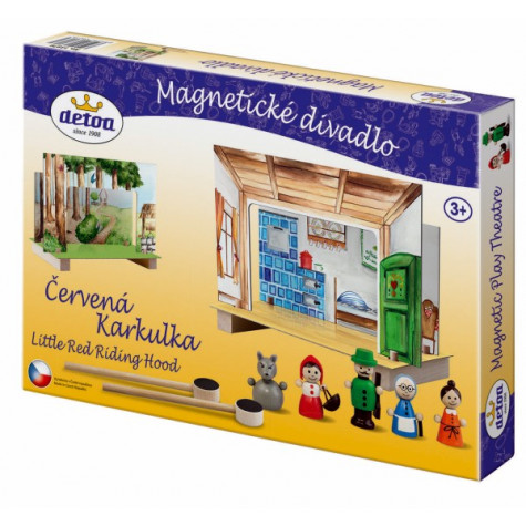 Detoa Divadlo Červená Karkulka magnetické dřevěné s figurkami ~ 1