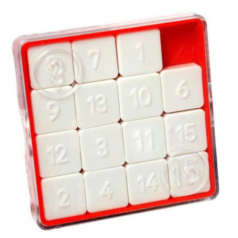 Směr Hra 15 hlavolam přesouvačka plast 7,5x7,5cm ~ 1