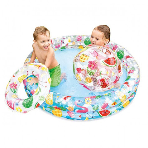 Intex 59460 Sada dětský bazén 122x25cm+kruh+míč