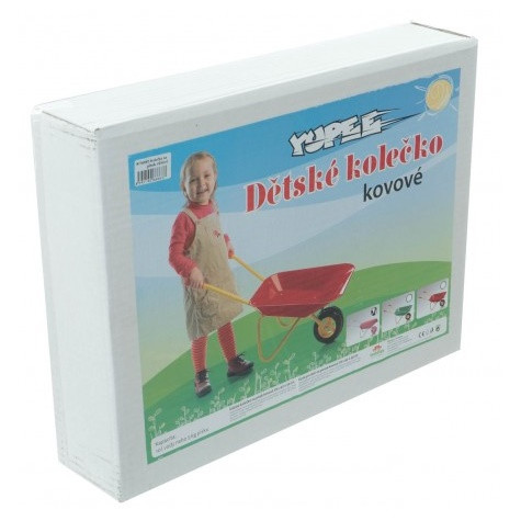 Plechové kolečko Yupee velké růžové 78x40x32cm v krabici ~ 2