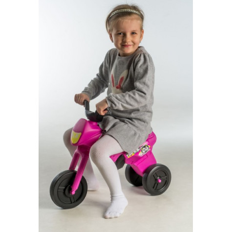 Odrážedlo Enduro Yupee růžové velké plast výška sedadla 31cm nosnost do 25kg ~ 2