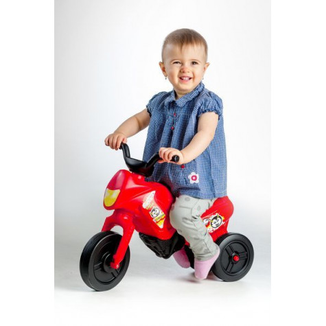 Odrážedlo Enduro Yupee červené malé plast výška sedadla 26cm nosnost do 25kg ~ 2