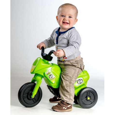 Odrážedlo Enduro Yupee zelené malé plast výška sedadla 26cm nosnost do 25kg ~ 2
