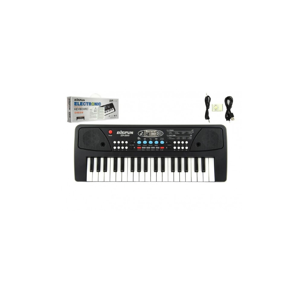 Piano/Varhany/Klávesy 37 kláves, napájení na USB + přehrávač MP3 + mikrofon 40cm