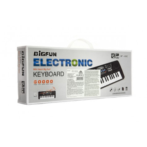 Piano/Varhany/Klávesy 37 kláves, napájení na USB + přehrávač MP3 + mikrofon 40cm ~ 3