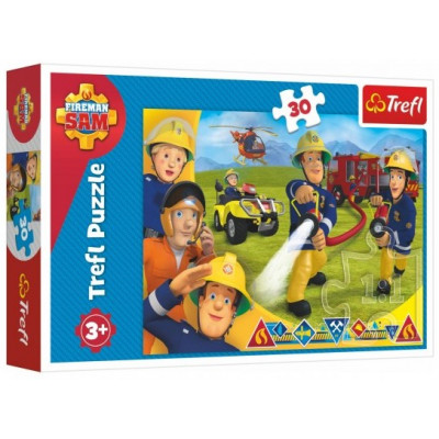 Trefl Puzzle Požárník Sam/Připraveni pomoct 30 dílků