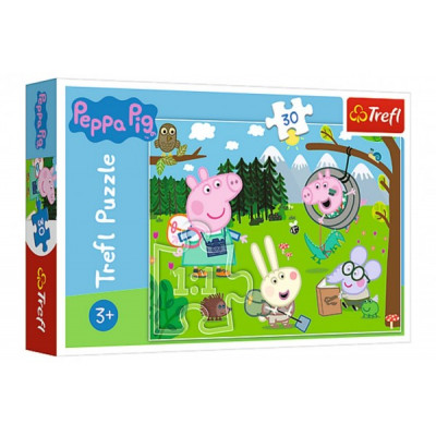 Trefl Puzzle Prasátko Peppa Výlet do lesa 30 dílků