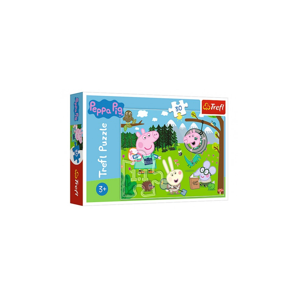 Trefl Puzzle Prasátko Peppa Výlet do lesa 30 dílků