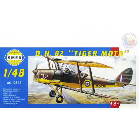 Směr Model letadlo D.H.82 Tiger Moth 15,4x19cm ~ 1