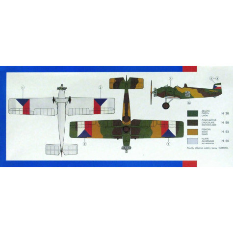 Směr Model letadlo Avia BH 11 13,2x19,4cm