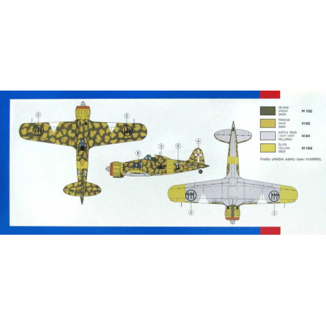 Směr Model letadlo Macchi M.C. 200 Saetta 16,1x21,2cm