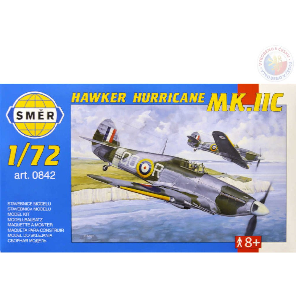 Směr Model letadlo Hawker Hurricane MK.IIC 13,6x16,9cm