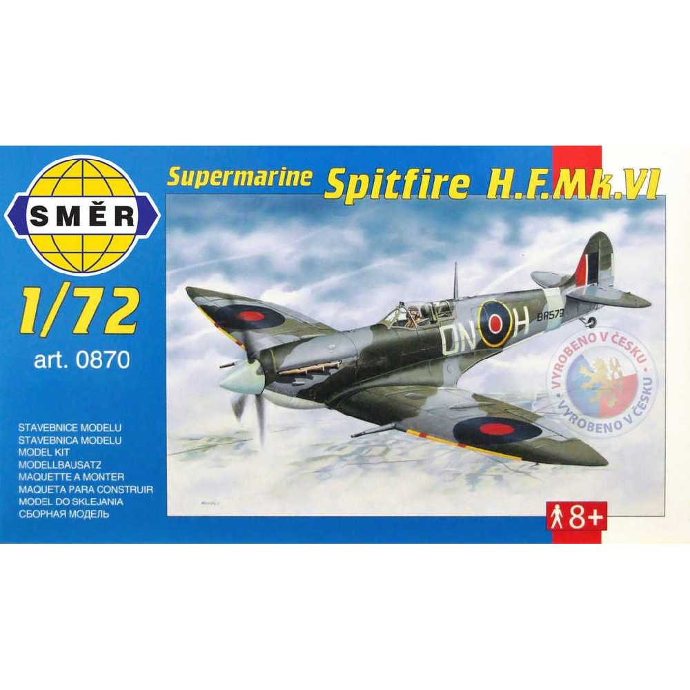 Směr Model letadlo Supermarine Spitfire H.F.MK.VI 12,9x17,2cm