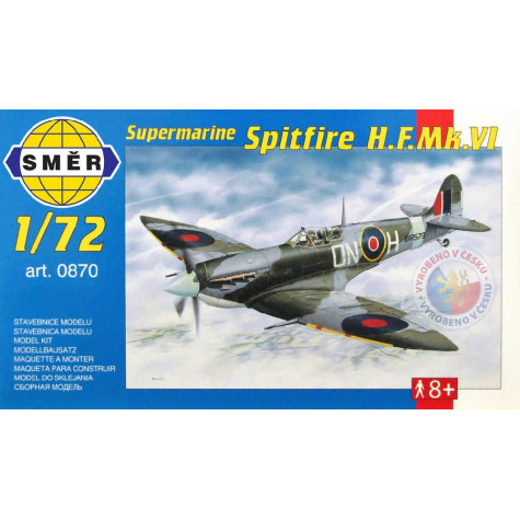 Směr Model letadlo Supermarine Spitfire H.F.MK.VI 12,9x17,2cm ~ 1