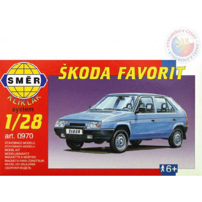 Směr Model auto Kliklak Škoda Favorit 13,5x6,7cm