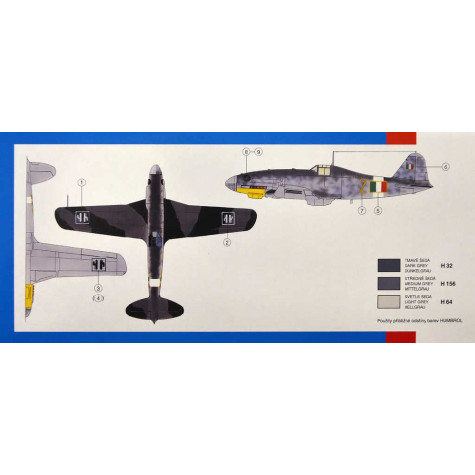 Směr Model letadlo Fiat G.55 18,9x23,4cm