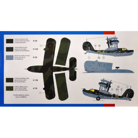 Směr Model letadlo Supermarine Walrus 1:48 23,6x29cm ~ 3
