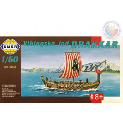 Směr Model loď Viking Vikingská loď DRAKKAR 1:60 20,8x30,3cm