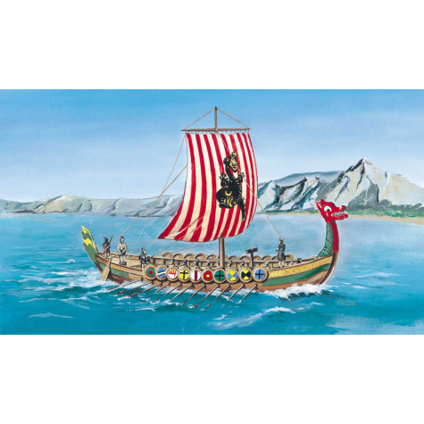 Směr Model loď Viking Vikingská loď DRAKKAR 1:60 20,8x30,3cm