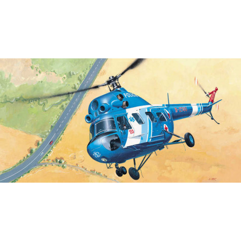 Směr Model vrtulník Kliklak Vrtulník Mil Mi 2 - Policie 27,6x30cm ~ 2