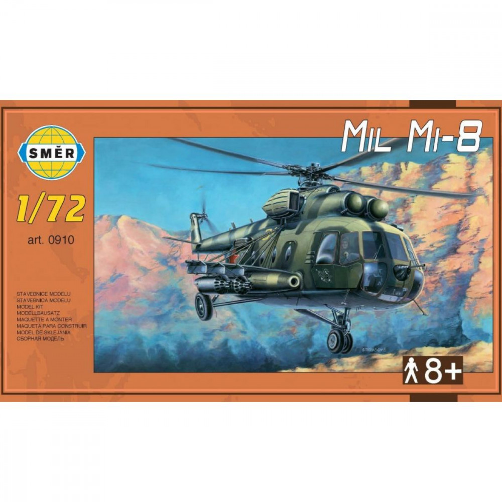 Směr Model vrtulník Mil Mi-8 1:72 25,5x29,5 cm