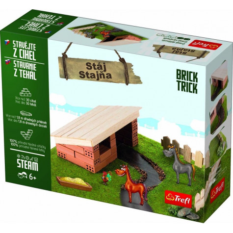Trefl Stavějte z cihel Stáj stavebnice Brick Trick ~ 1