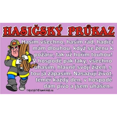 Hasičský průkaz