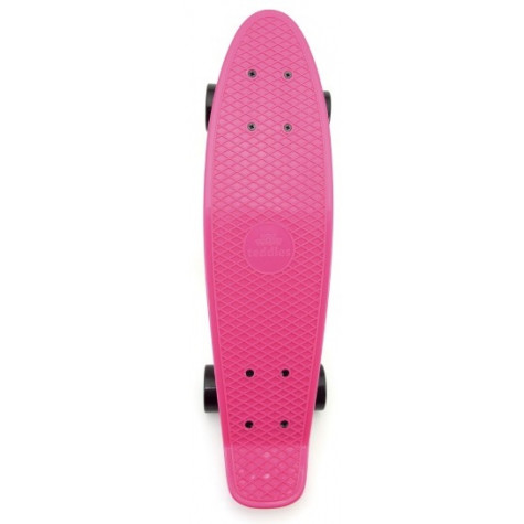 Skateboard pennyboard 60cm nosnost 90kg, kovové osy - růžový, černá kola ~ 2