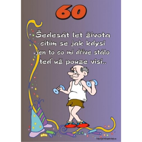 Certifikát - Šedesát let života 60