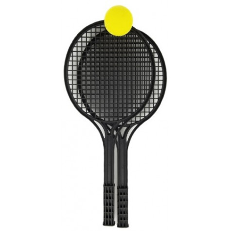 Sada na soft tenis plastová černá 53cm + míček