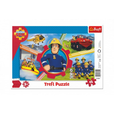 Trefl Puzzle deskové  Požárník Sam 15 dílků