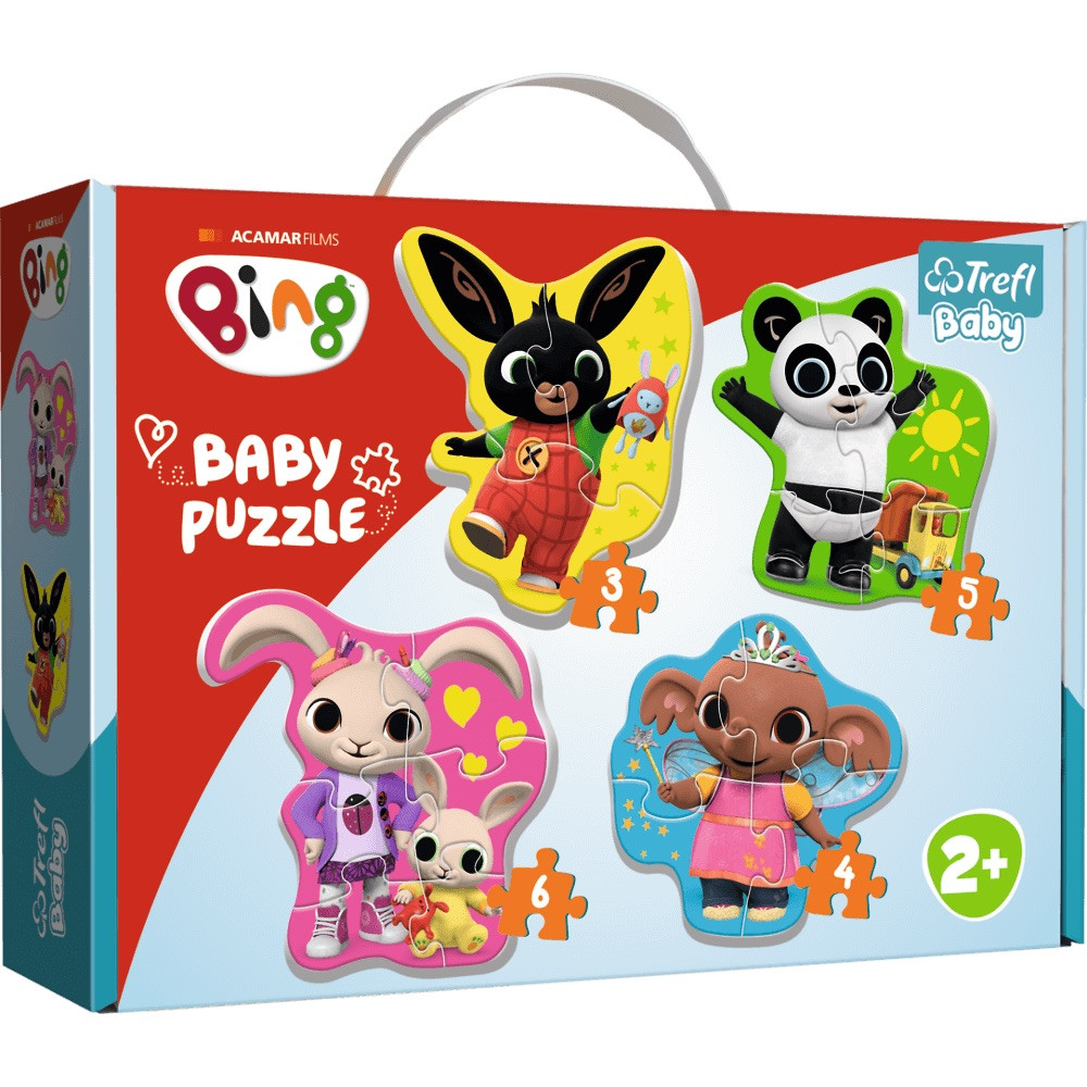 Trefl Puzzle baby Bing Bunny a přátelé 4v1 3, 4, 5, 6 dílků