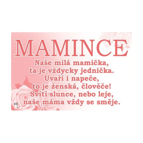 Průkaz - Mamince