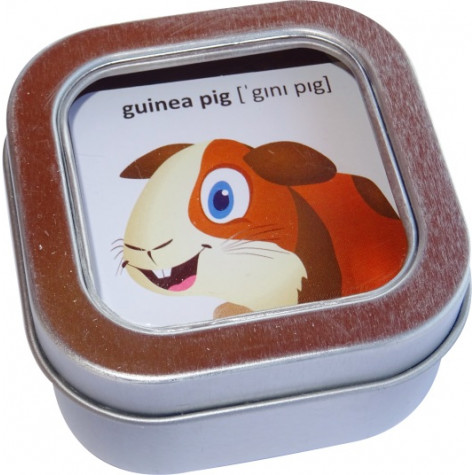 Hmaťák Pexeso Zvířátka 64 karet v plechové krabičce ~ 2