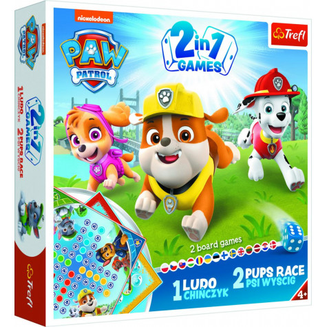 Trefl Soubor her 2v1 Člověče, nezlob se, Psí závod Tlapková patrola/Paw Patrol ~ 2