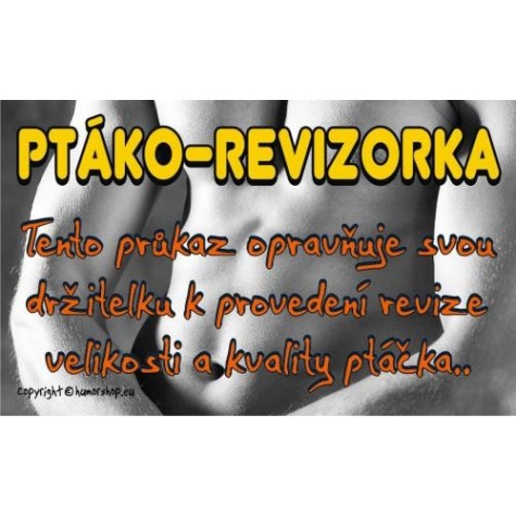 Průkaz - Ptákorevizorka