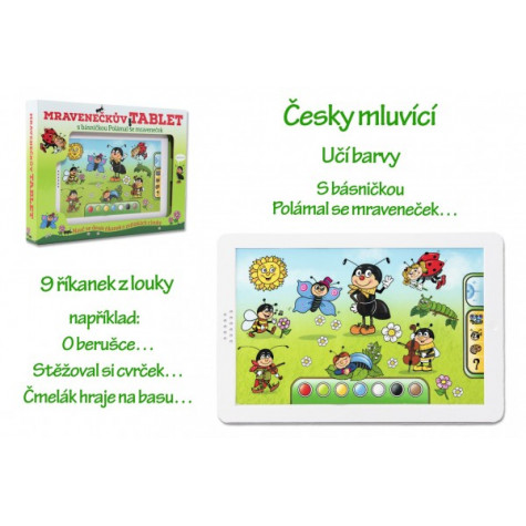 Teddies Mravenečkův tablet na baterie se zvukem 30x20x2cm