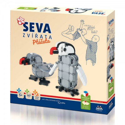 Stavebnice Seva Zvířata ptáčata 347 dílků v krabici