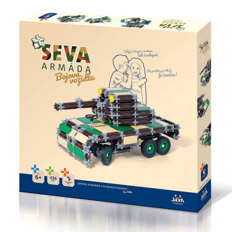 Stavebnice Seva Armáda Bojová vozidla 436 dílků ~ 1