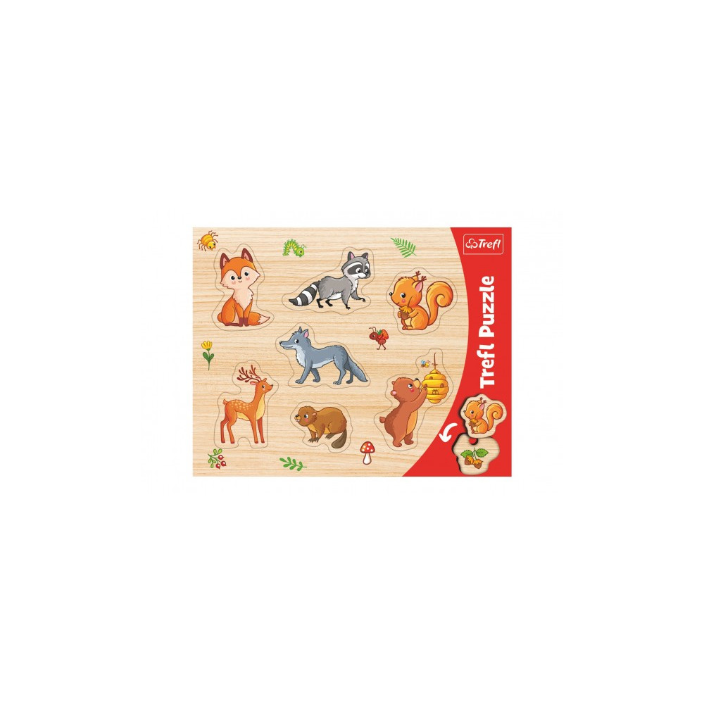 Trefl Vkládačka/Puzzle deskové obrysové lesní zvířátka