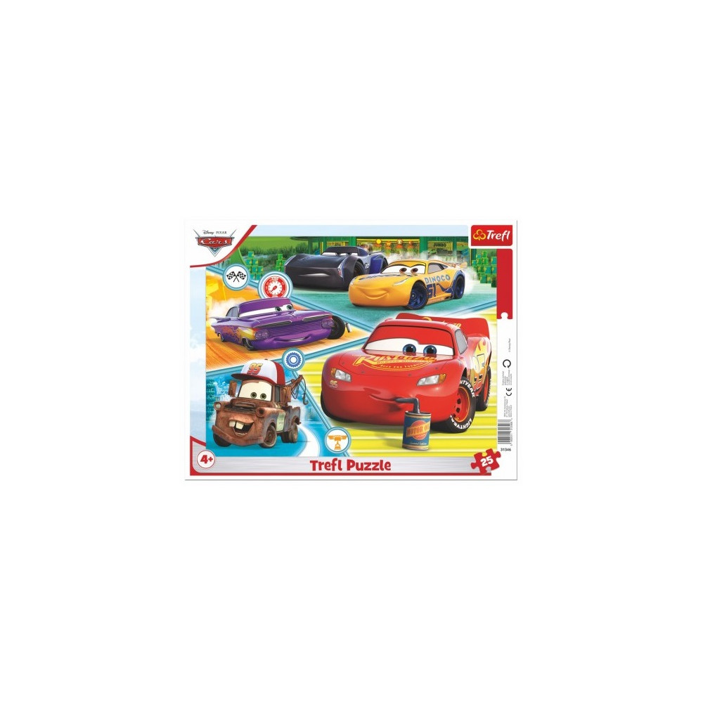 Trefl Puzzle deskové Auta 3/Cars 3/Dobrý tým 25 dílků