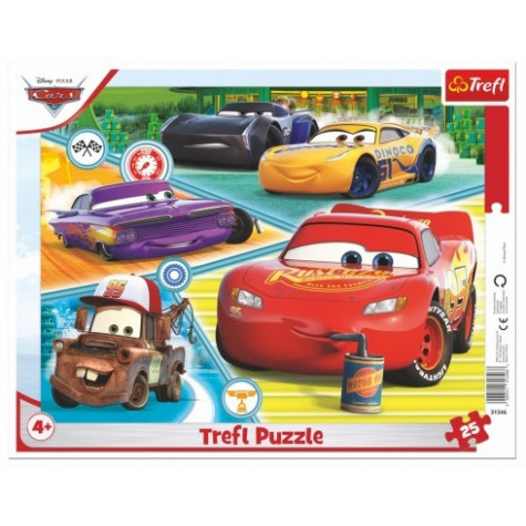 Trefl Puzzle deskové Auta 3/Cars 3/Dobrý tým 25 dílků