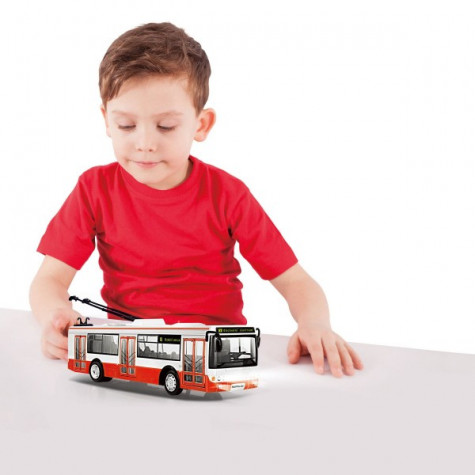 Rappa Trolejbus česky hlásící zastávky 28cm červený ~ 6