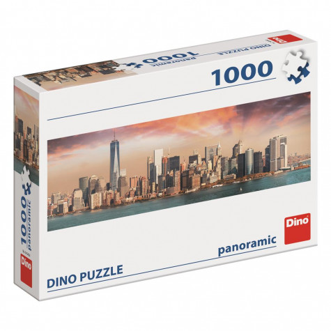 Dino Manhattan za soumraku panoramic puzzle 1000 dílků