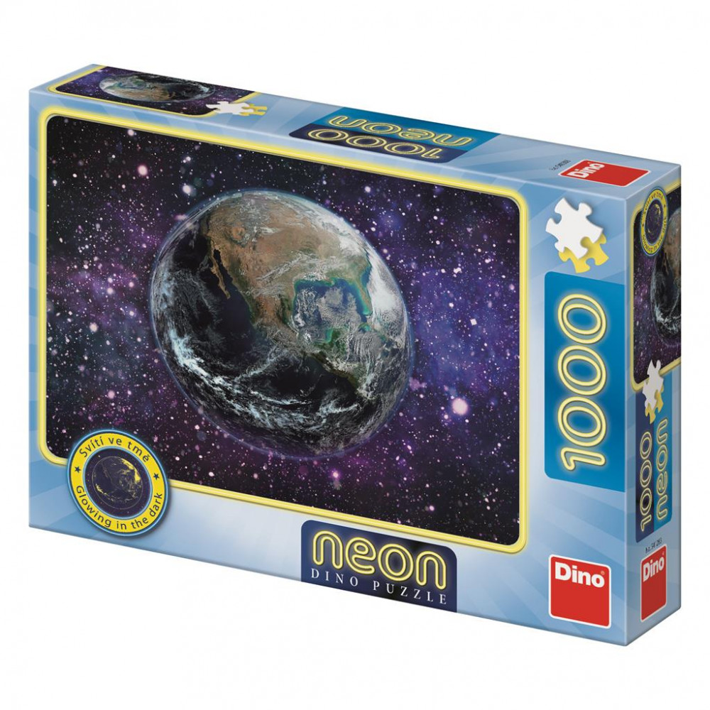 Dino Planeta Země neon puzzle 1000 dílků