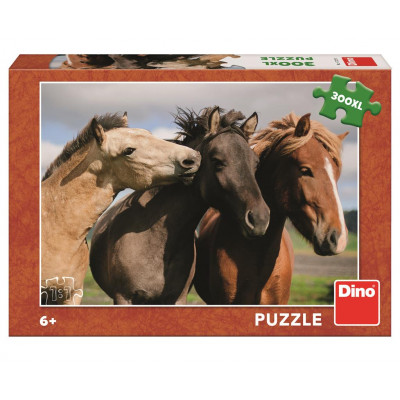 Dino Barevní koně puzzle 300XL dílků