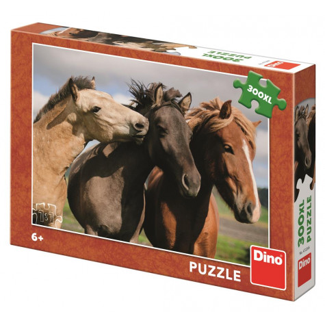 Dino Barevní koně puzzle 300XL dílků