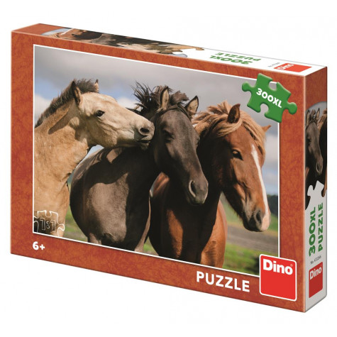 Dino Barevní koně puzzle 300XL dílků ~ 2